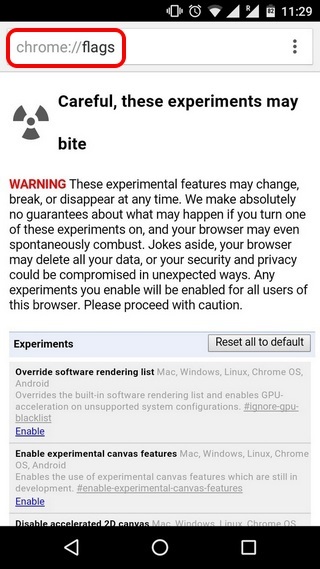 Chrome-Flags-Android