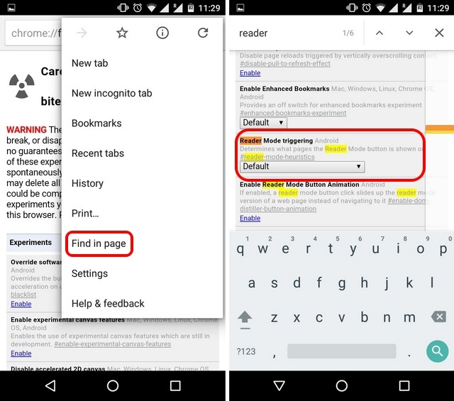 Chrome-Flags-Reader-Mode