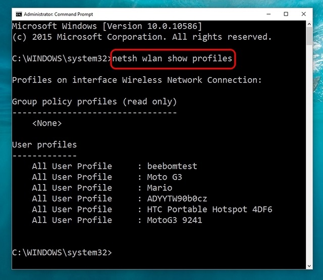 Windows-10-command-show-all-WiFi-networks