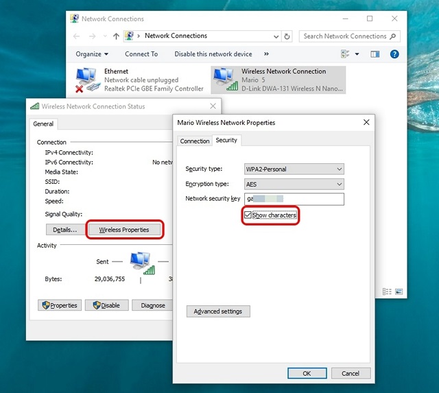 Windows-10-view-saved-password-of-current-WiFi-network