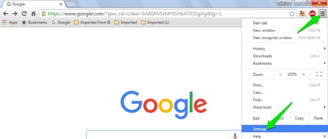 Chrome-Settings