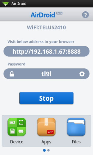Controlez votre Android à partir d'un navigateur avec AirDroid 2