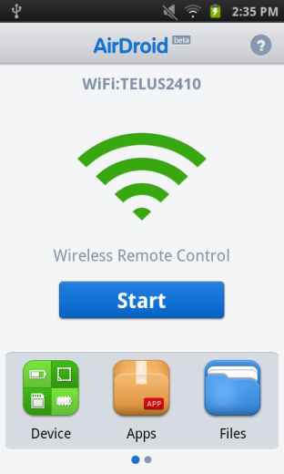 Controlez votre Android à partir d'un navigateur avec AirDroid