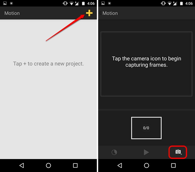 Motion-App-create-project