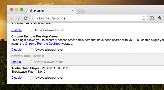 activer Click-to-Play Plugins dans tous les navigateurs Web 3