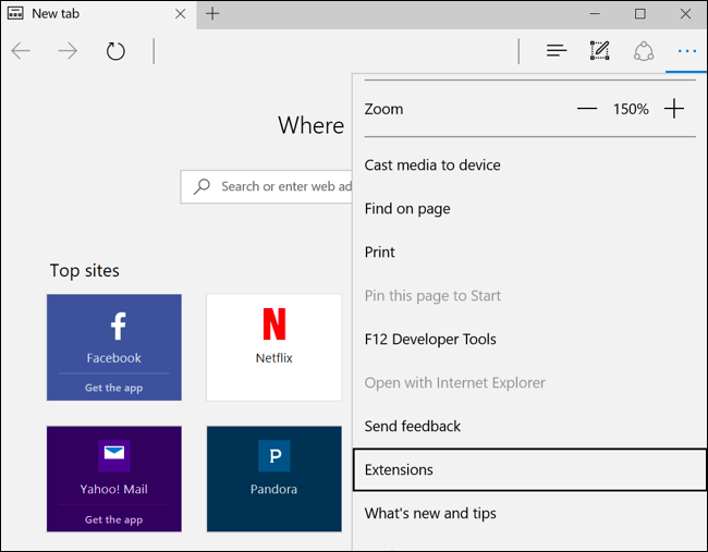 installer les extensions dans Microsoft bord 1