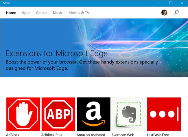 installer les extensions dans Microsoft bord 2