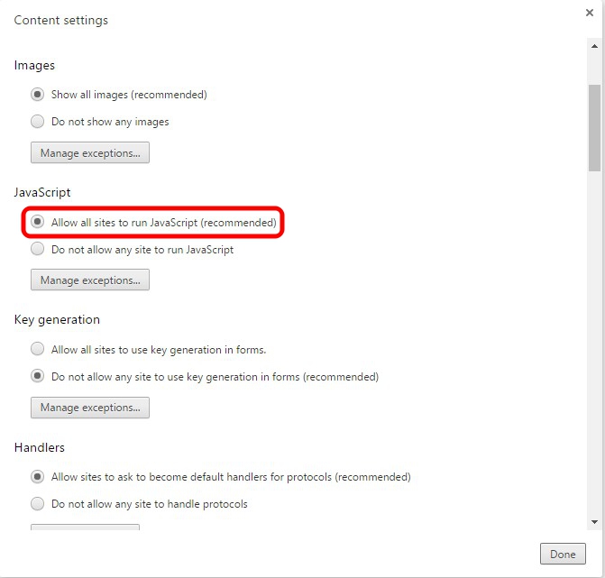 Chrome-Allow-JavaScript