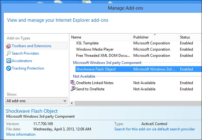 Gestion des contrôles ActiveX