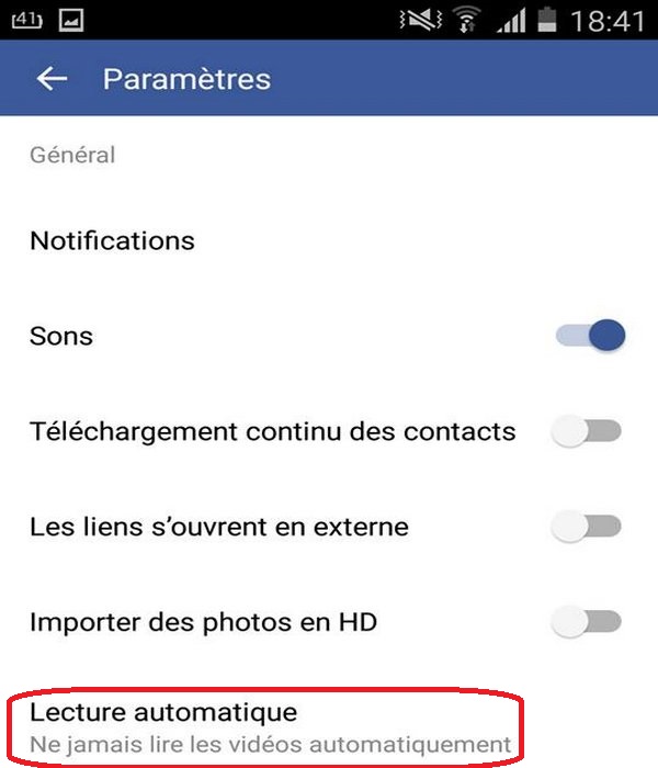 arrêter les vidéos Facebook jouant automatiquement 2