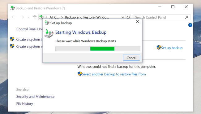 Sauvegarde et restauration Windows 7