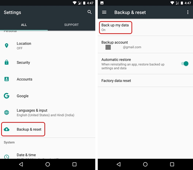 android-sauvegarde-par-compte-google