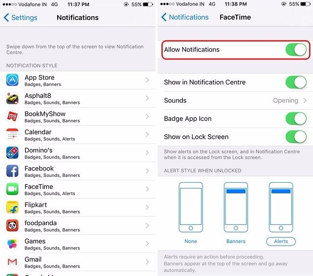notifications