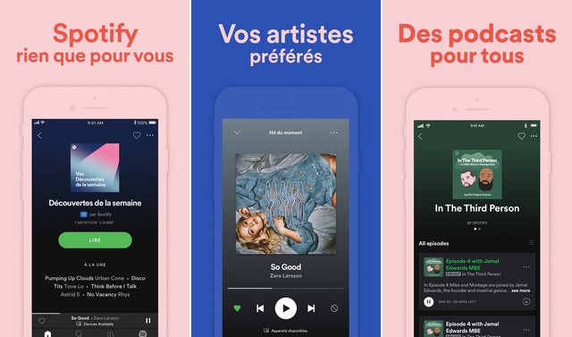 Spotify - application de Podcast pour iPhone