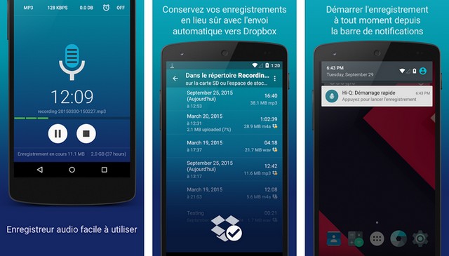 Hi-Q MP3 Voice Recorder - applications enregistreur vocal