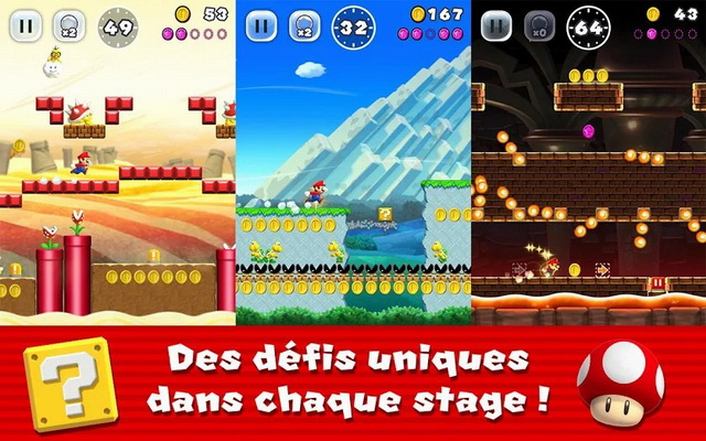 Super Mario Run - meilleur jeu de plateforme