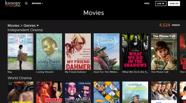 Kanopy - Site pour regarder des films gratuitement