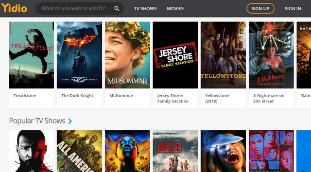 Yidio - Site pour regarder des films gratuitement