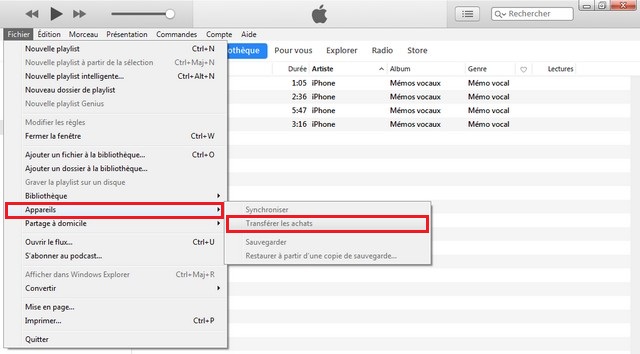 Transférer de la musique iPhone vers Mac avec iTunes