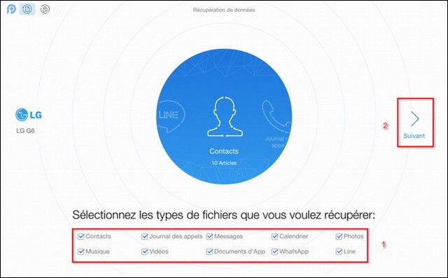 Récupérer les contacts supprimés sur LG