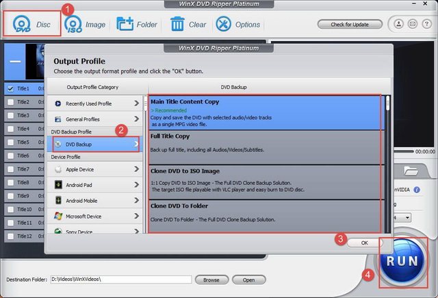 Copier un DVD sur un PC avec WinX DVD Ripper