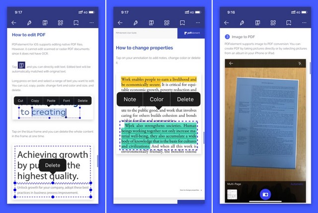 PDFelement - Le meilleur lecteur PDF pour iPhone