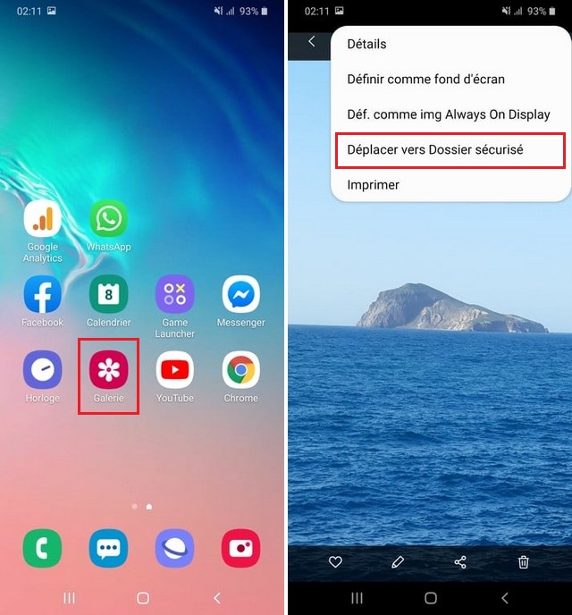 Masquer le contenu du dossier sécurisé sur Samsung Galaxy S10