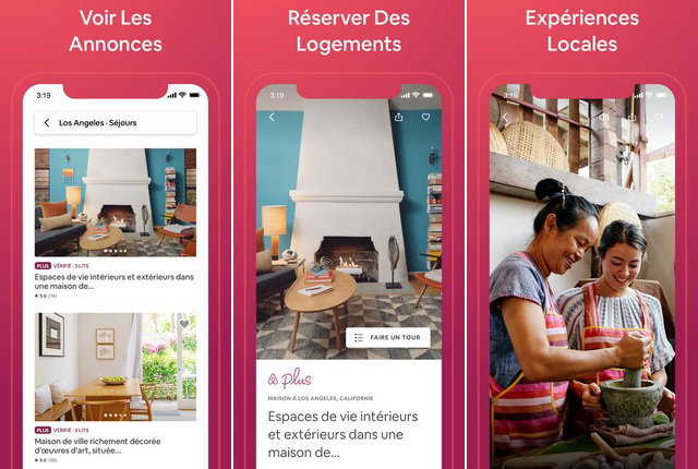 Airbnb - application iPhone pour voyager
