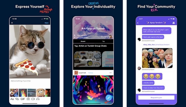 Tumblr - meilleure application pour créer des GIF