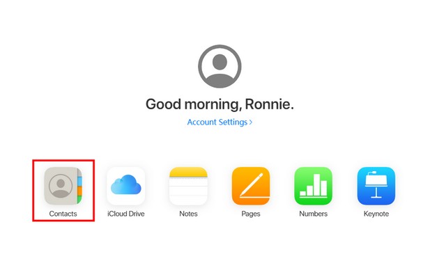 iCloud contacts