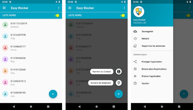 Blocage des Appels et SMS