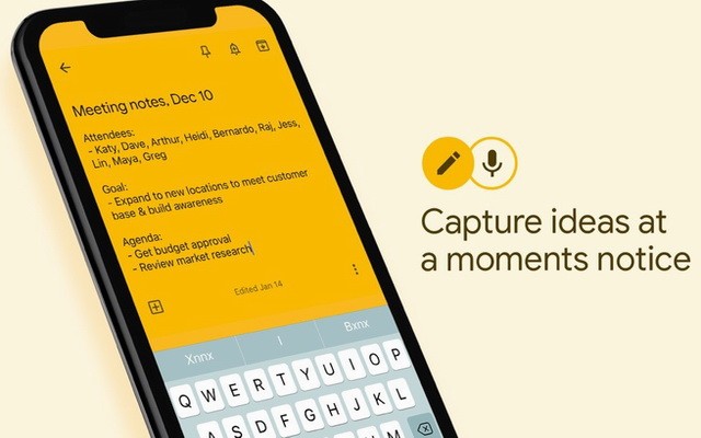 Google Keep - meilleure application de rappel