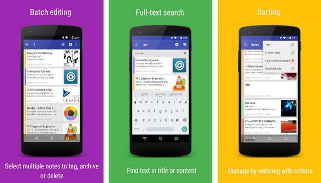 Omni Notes - application de prise de notes