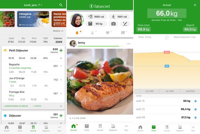 FatSecret - application iPhone pour perdre du poids