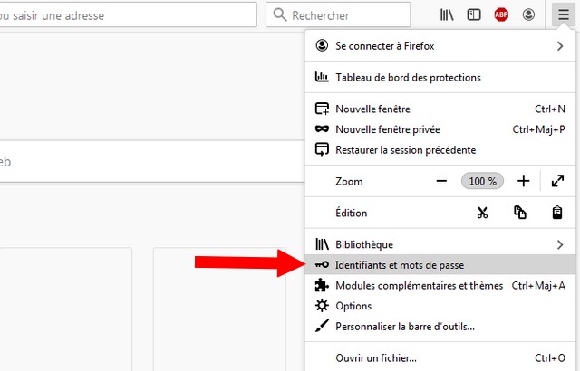 Exporter des mots de passe enregistrés depuis Firefox