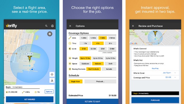 Verifly - meilleure application de drone