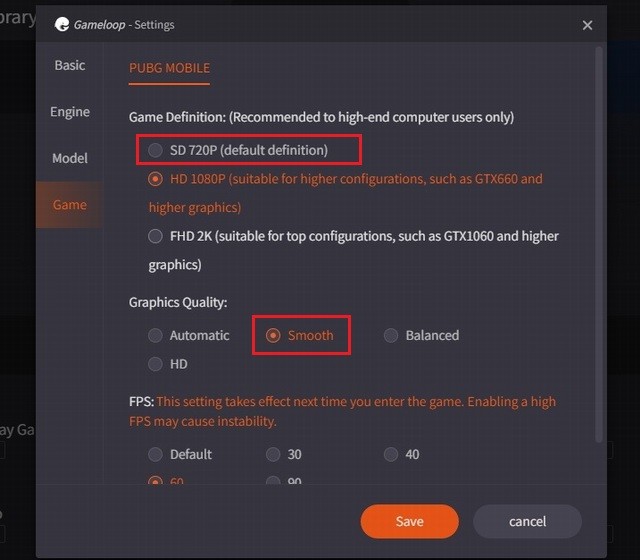 Configurer les paramètres de l'émulateur GameLoop