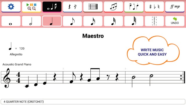 Maestro - application de création musicale