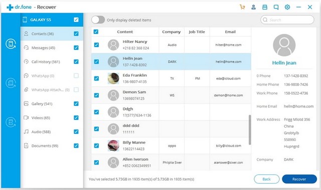Contacts supprimés sur Android