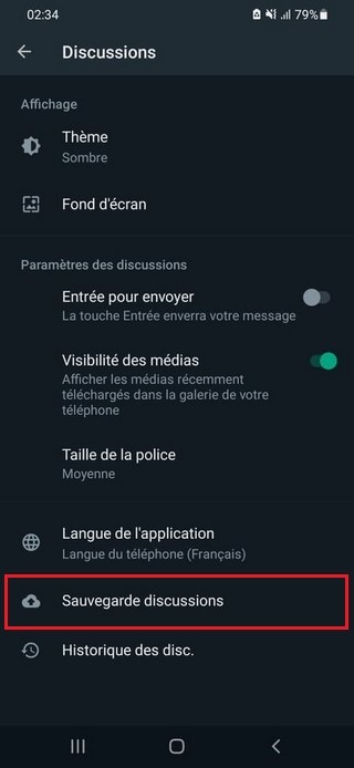 Activer les sauvegardes chiffrées de bout en bout