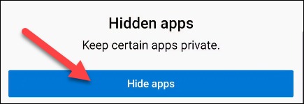 Appuyez sur Masquer les applications