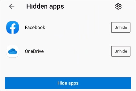 Comment cacher une application