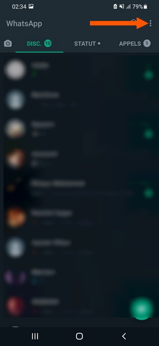 Ouvrez WhatsApp