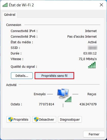 Propriétés sans fil