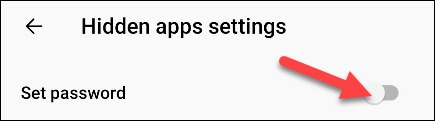 cacher une application