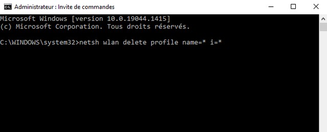 Oublier tous les réseaux WiFi sur Windows 10