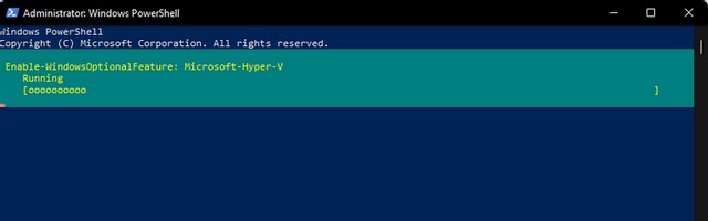 Activer Hyper-V à l'aide de PowerShell