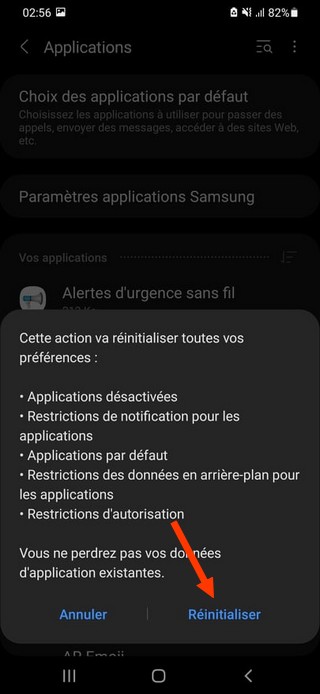 Comment réinitialiser les applications par défaut