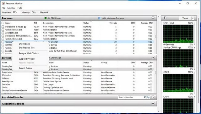 Comment vérifier utilisation du processeur