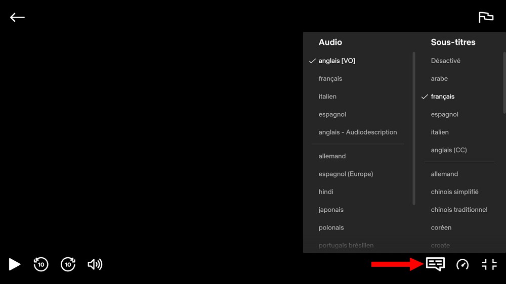 Modifier les sous-titres et la langue audio sur Netflix